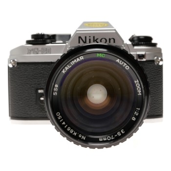 Nikon FG-20 35mm SLR Film Camera with lots of accessories