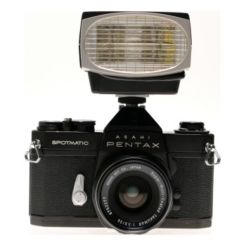 Asahi Pentax Spotmatic 35mm SLR Black Camera Kit
