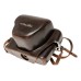 Minolta Brown Leather Camera Case shoulder strap