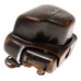 Minolta Brown Leather Camera Case shoulder strap