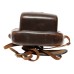 Minolta Brown Leather Camera Case shoulder strap