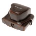 Minolta Brown Leather Camera Case shoulder strap