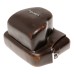 Minolta Brown Leather Camera Case shoulder strap