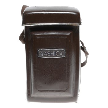 Yashica TLR Brown camera case original with strap used