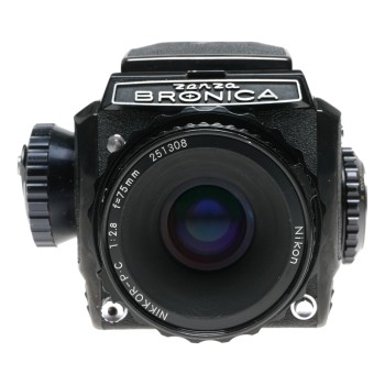 Bronica 6x6 Black S2 Medium format film camera Nikkor-P.C 1:2.8 f=75mm