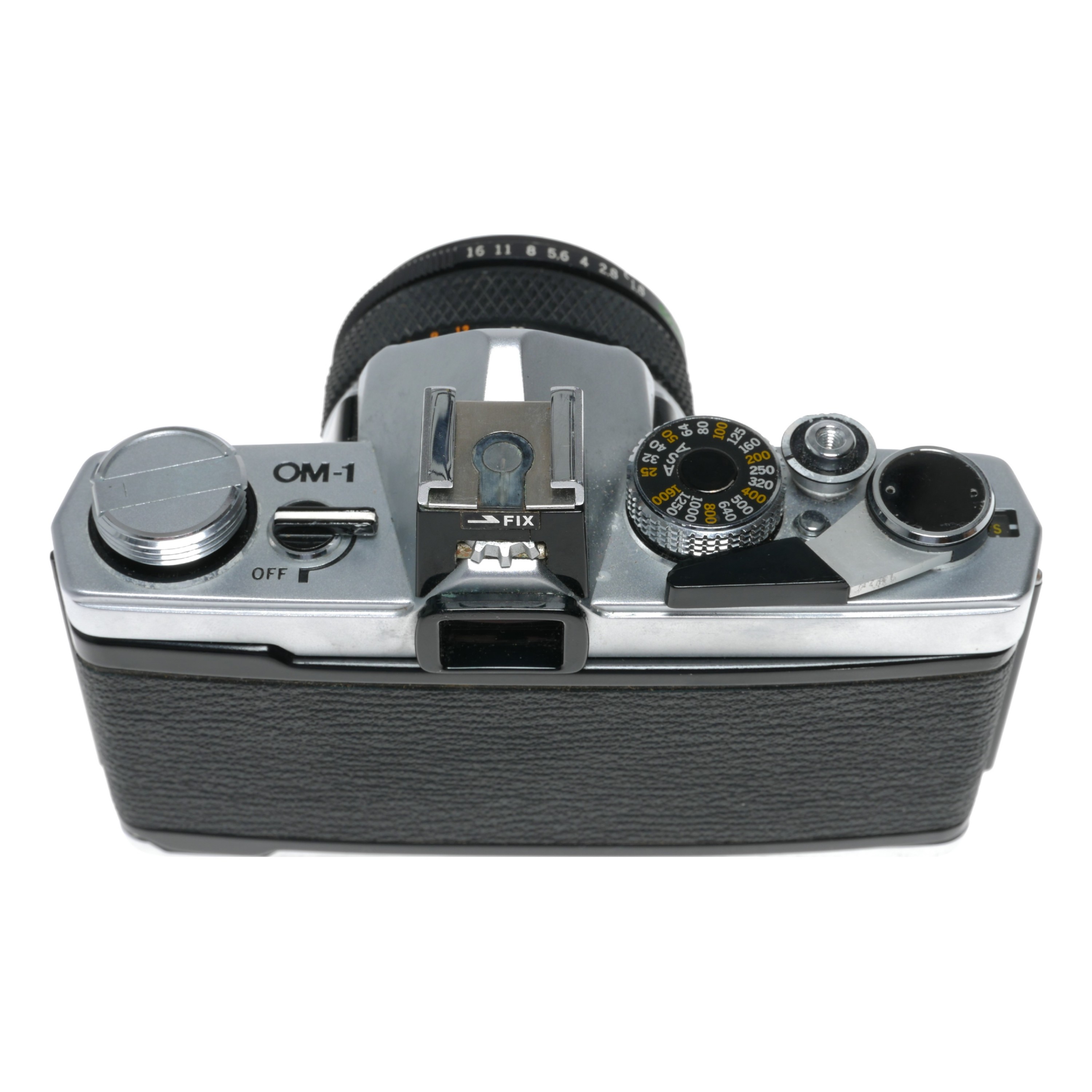 Olympus OM-1 SLR chrome 35mm film camera 1.8/50 vintage lens