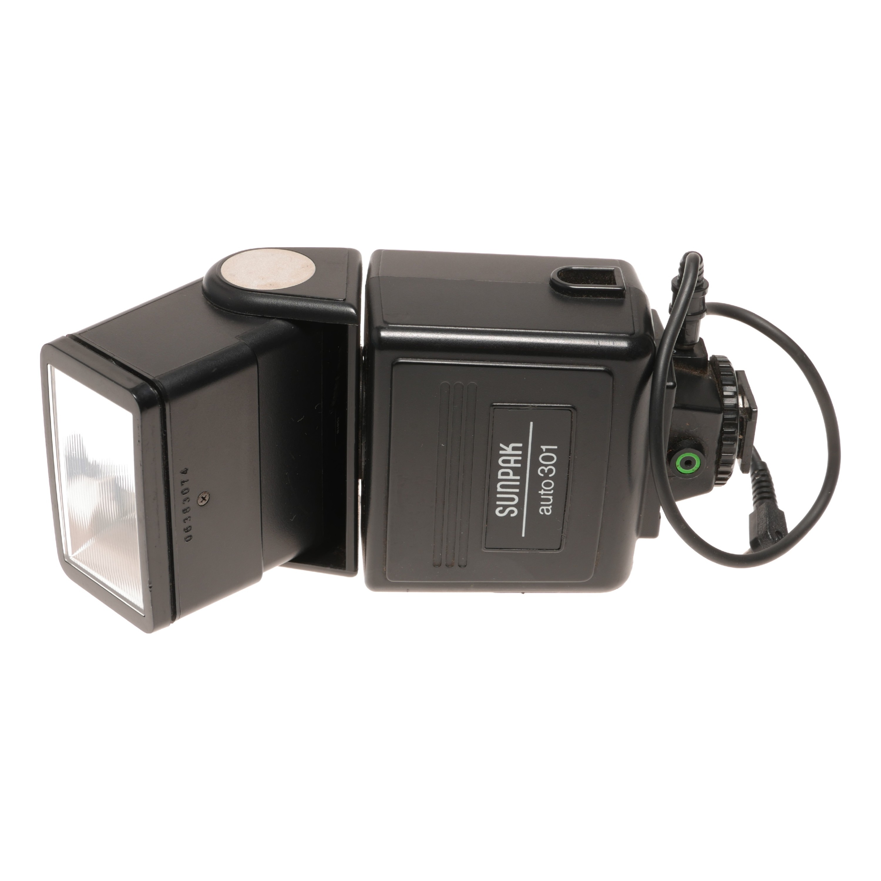 Sunpak Auto 301 Tilt Head Film Camera Flash w/Cable Free Shipping