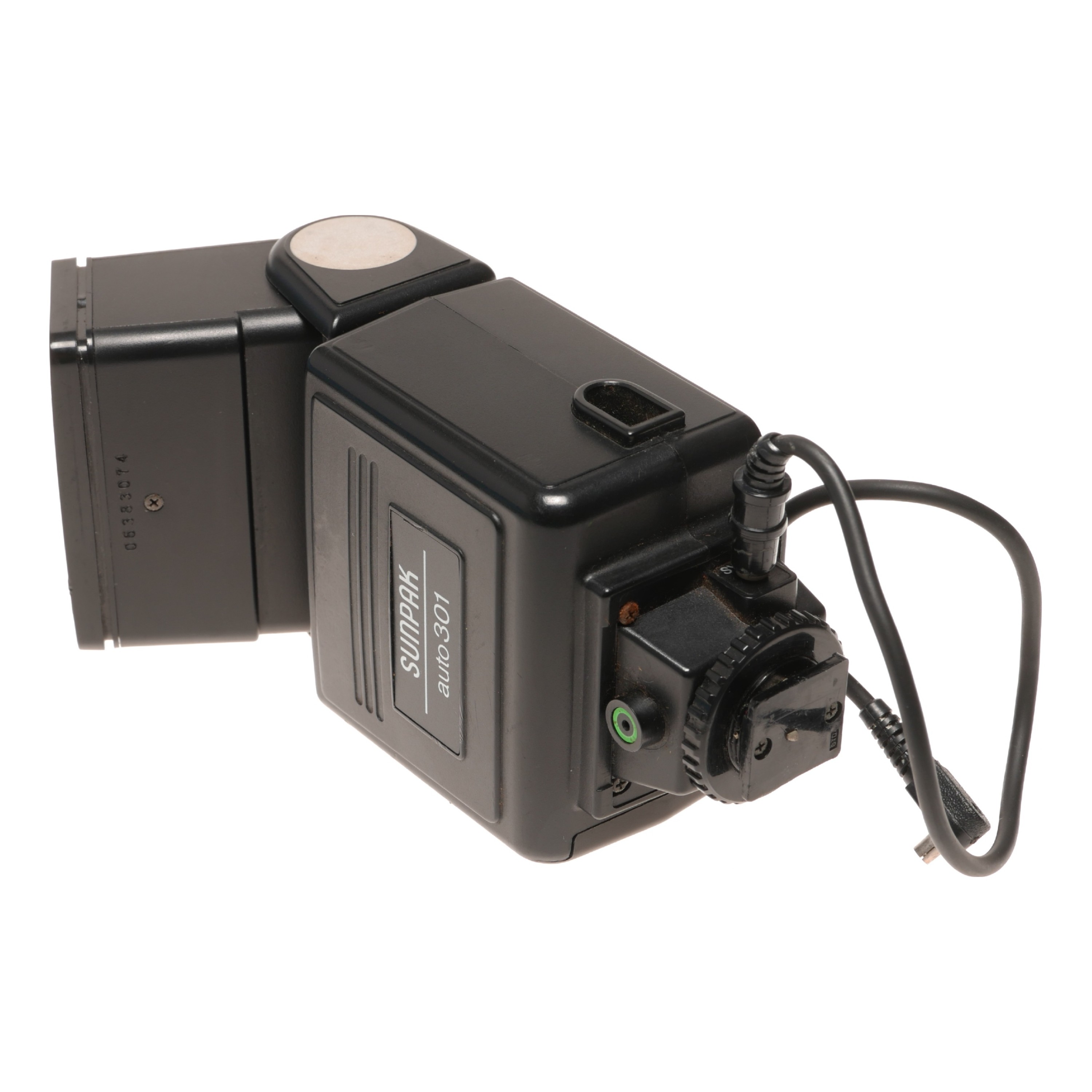 Sunpak Auto 301 Tilt Head Film Camera Flash w/Cable Free Shipping