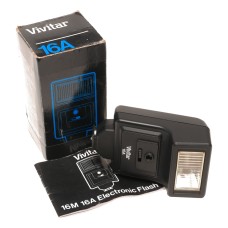 Vivitar 16A Electronic Hot Shoe Film Camera Flash in Box Free Shipping