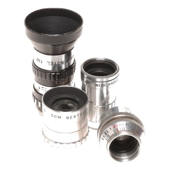 Bolex 8mm Cine Film Camera Lenses D-Mount Kinotel Som Berthiot Votar