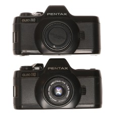 Pentax 110 Subminiature Film Cameras x2 Need Service Sold as Spares