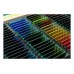 Russian Optics Set of 8x8cm Coloured Optical Glass Samples in Wood Case