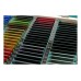 Russian Optics Set of 8x8cm Coloured Optical Glass Samples in Wood Case