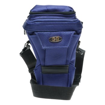 Blue Nylon CD used vintage SLR film camera case with strap