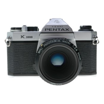 Pentax K1000 35mm Film SLR Camera SMC Macro 1:2.8 50 Lens Filters Manual
