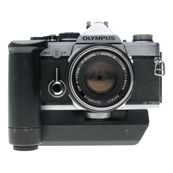 Olympus OM2 SLR Film Camera Auto-S 1.8 50mm Lens Motor Drive