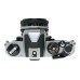 Nikon FM2 SLR Film Camera 1.8/50 Series E 2.8/28 Elicar V-HQ Macro Lenses