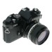 Nikon FM2 Black SLR Camera 1:3.5/28 Nikkor 1:2.5/105 Lenses Caps Filters