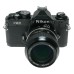 Nikon FM2 Black SLR Camera 1:3.5/28 Nikkor 1:2.5/105 Lenses Caps Filters