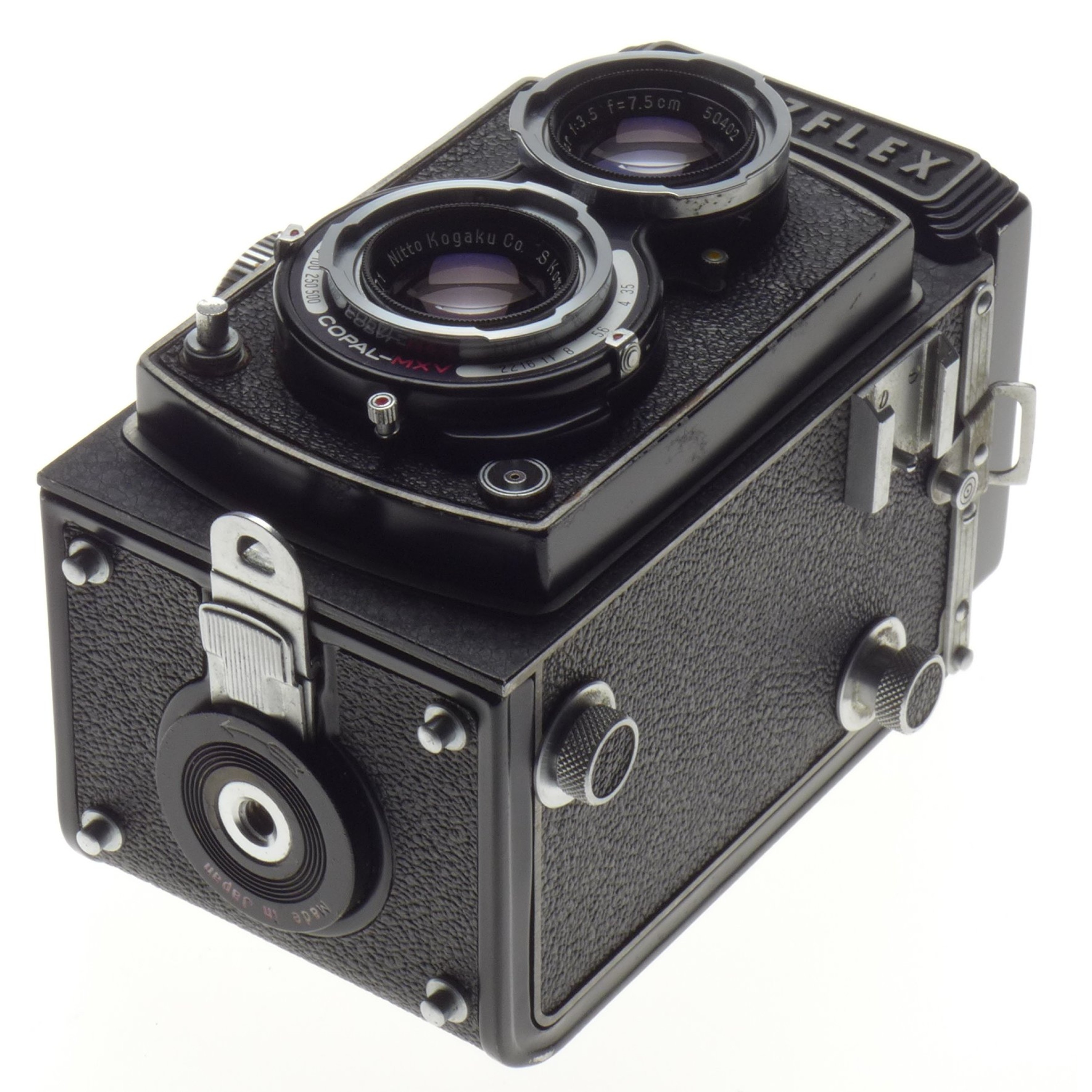 Nitto Kominar 1:3.5 f/7.5 折りたたみ式カメラ Waltzflex TLR 120 film camerea Nitto Kogaku komitar 1:3.5 f=7.5cm