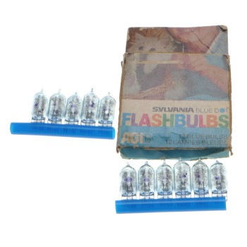 Sylvania Blue Dot Flash Bulbs AG1B Classic 35mm SLR Film Camera Flash Bulbs