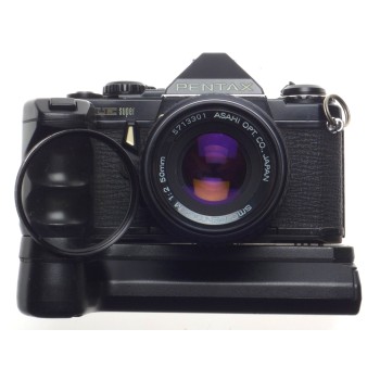 Pentax ME Super With Motor Winder Classic 35mm Film Camera Pentax ME Super With Motor Winder Classic 35mm Film Camera