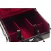 Black Camera flight case carry on shoulder bag retro vintage red velvet