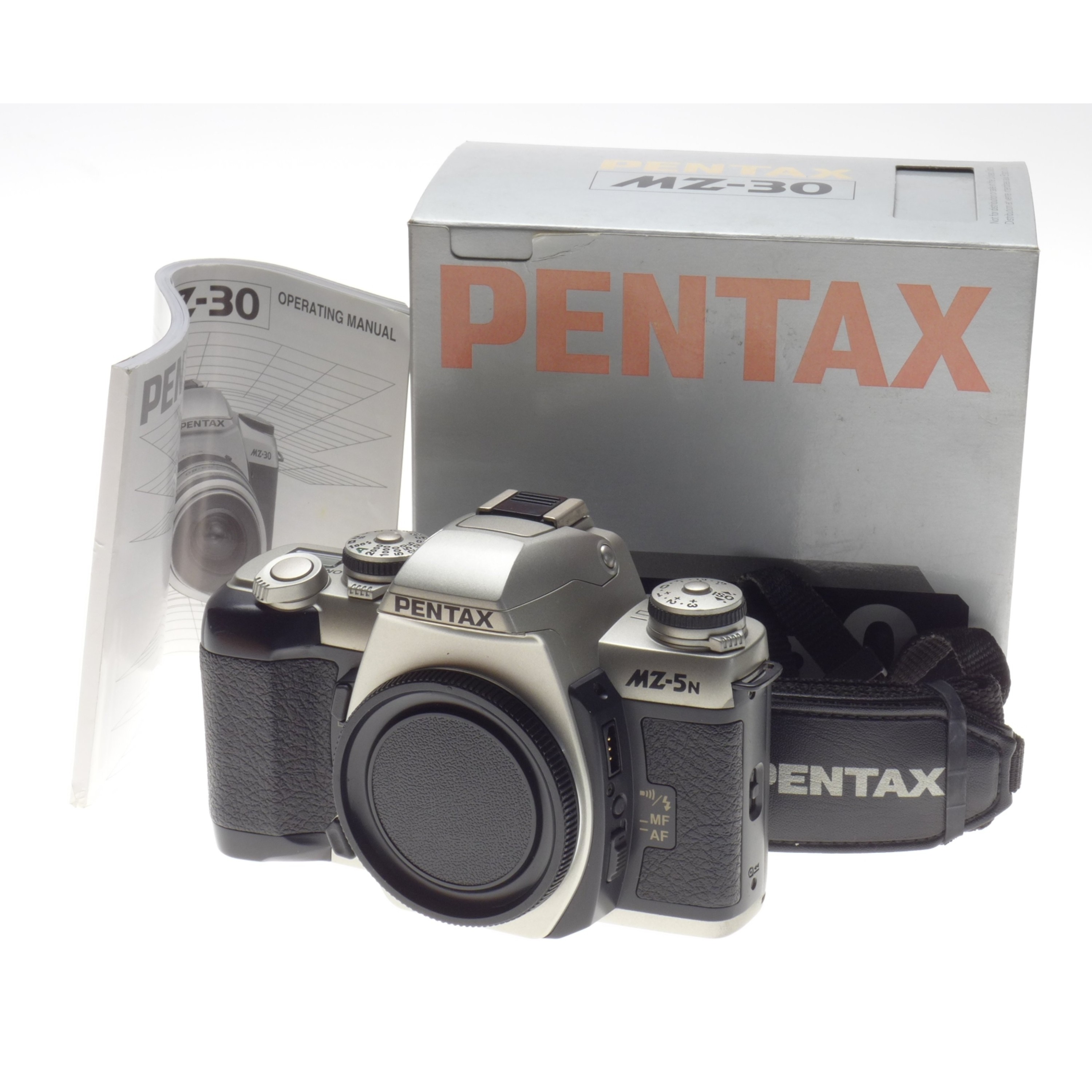 PENTAX MZ-5N Chrome SLR film vintage 35mm camera body boxed