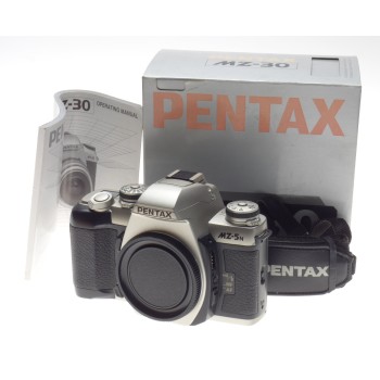 PENTAX MZ-5N Chrome SLR film vintage 35mm camera body boxed