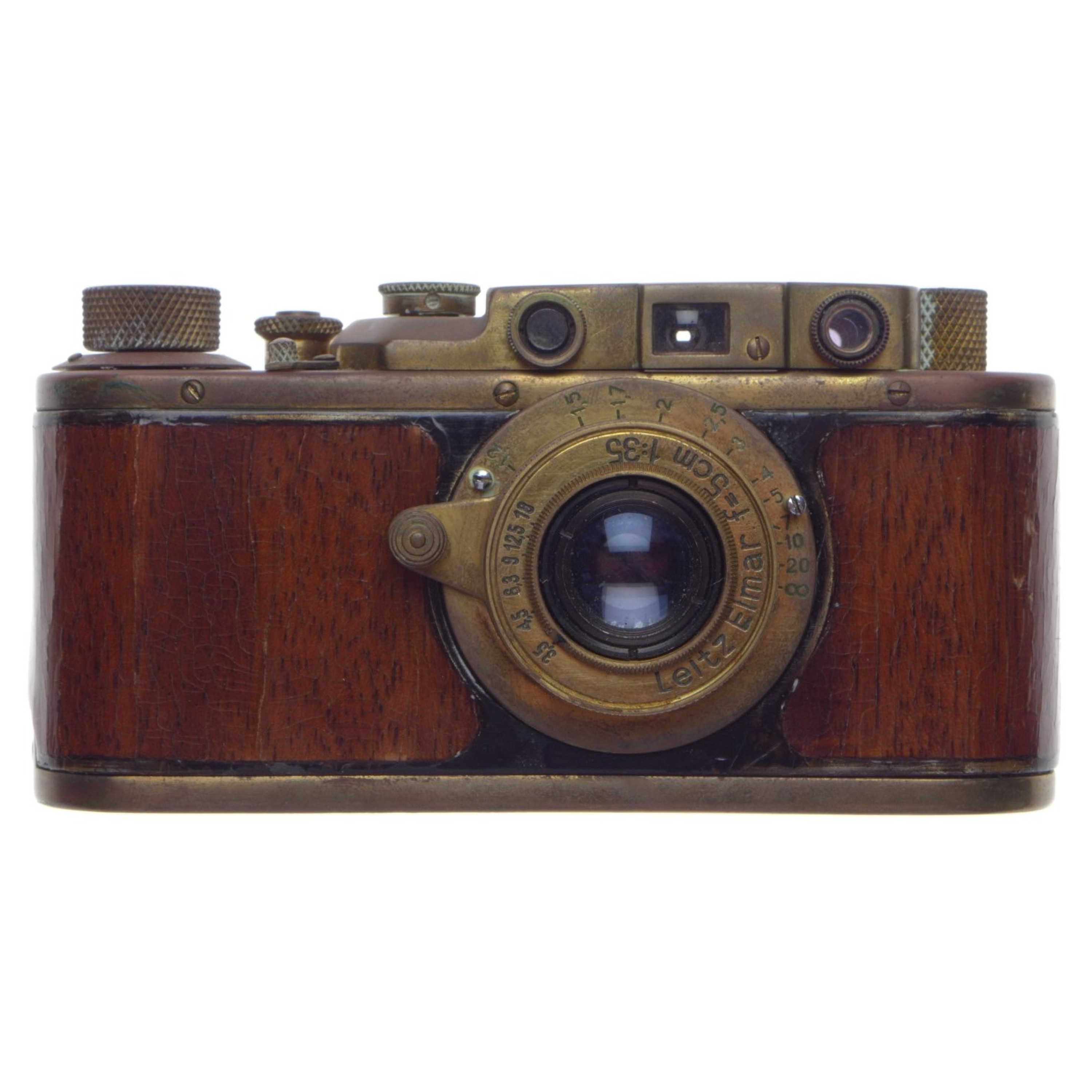 Brass M39 screw mount Leica copy rangefinder camera cased with