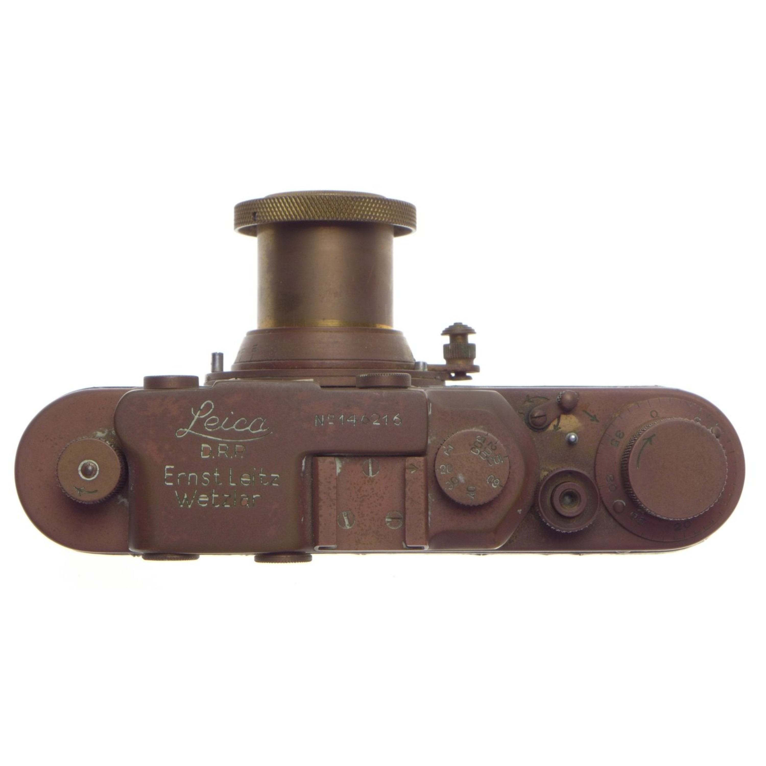 Brass M39 screw mount Leica copy rangefinder camera cased with