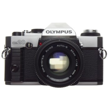 Mint Olympus OM-20 SLR vintage 35mm film camera Auto-S 50mm 1:1.8 kit