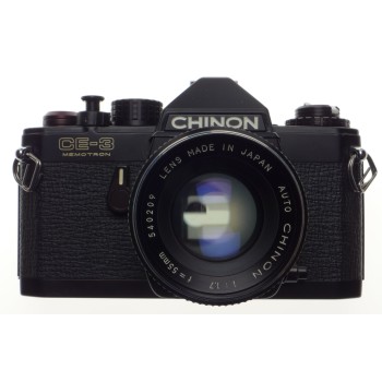 CHINON CE-3 Black SLR 35mm Classic film camera 1.7 f=55mm lens kit