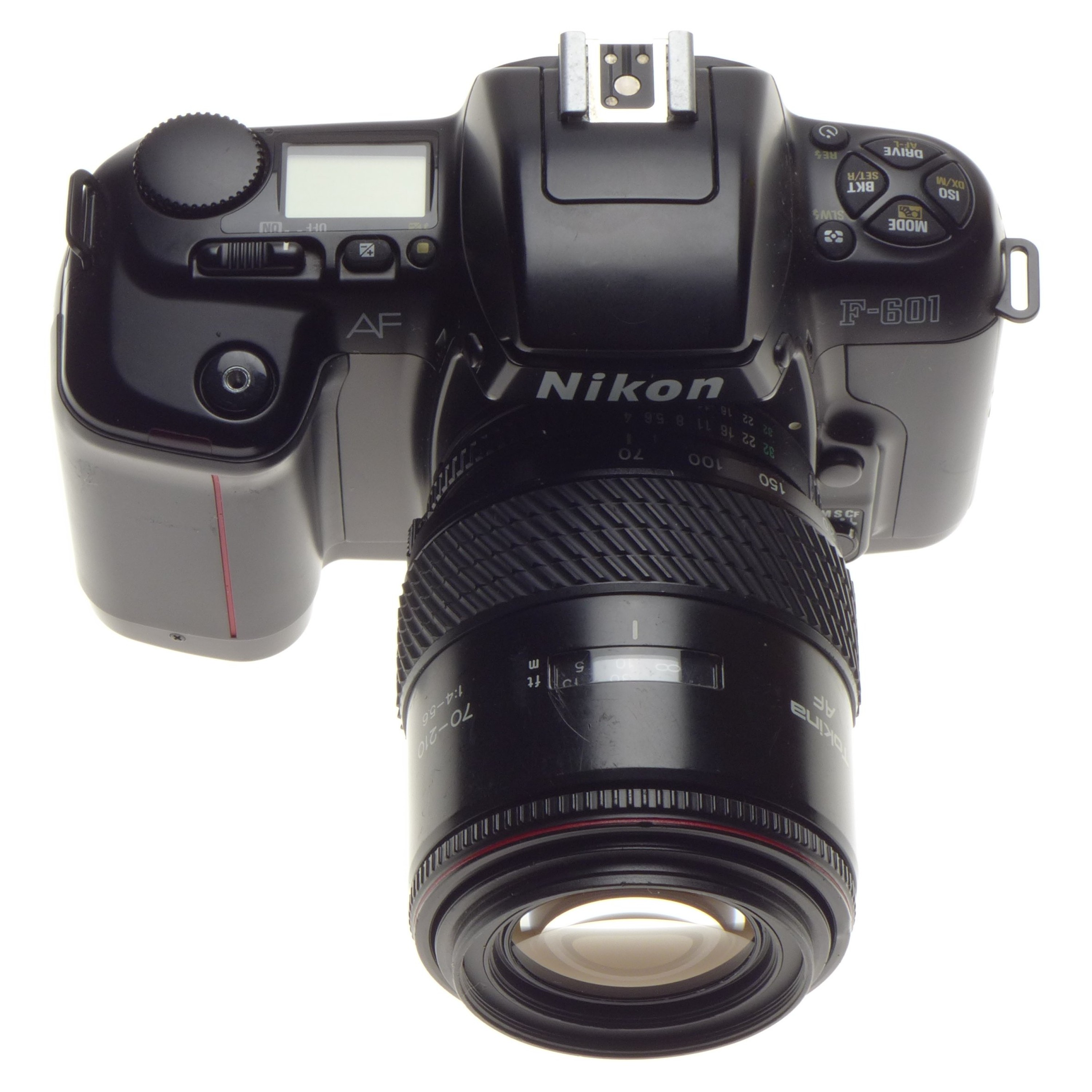 Nikon F-601 AF film camera SLR with 70-210mm f4-5.6 lens