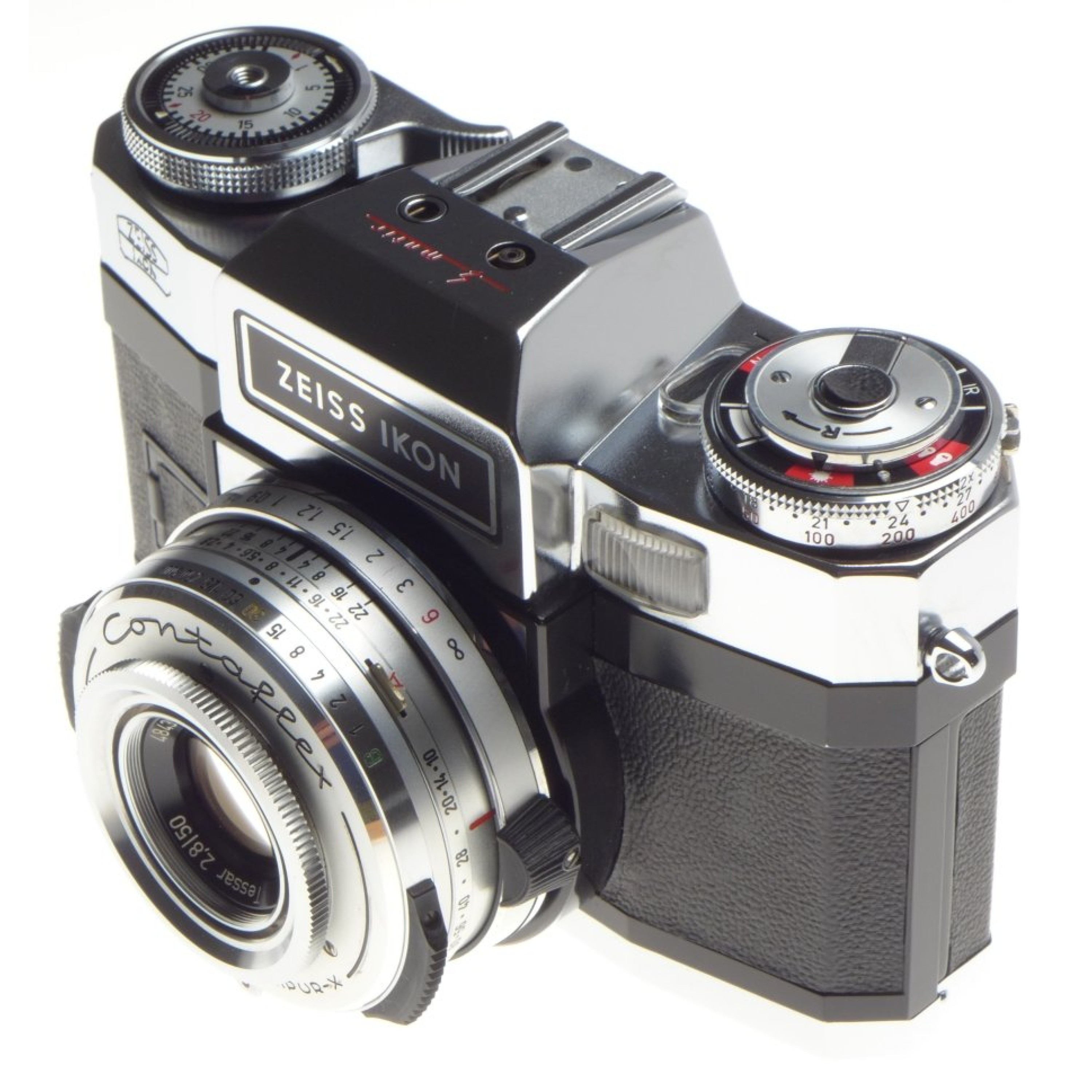 ZEISS IKON CONTAFLEX II (862/24) 1953-58 35mm SLR camera Synchro-Compur 1, 2, 4, 8, 15, 30, 60, 125, 250, 500 V, X, B Carl Zeiss Tessar a:2,8 f=45mm (2,8 4 5,6 8