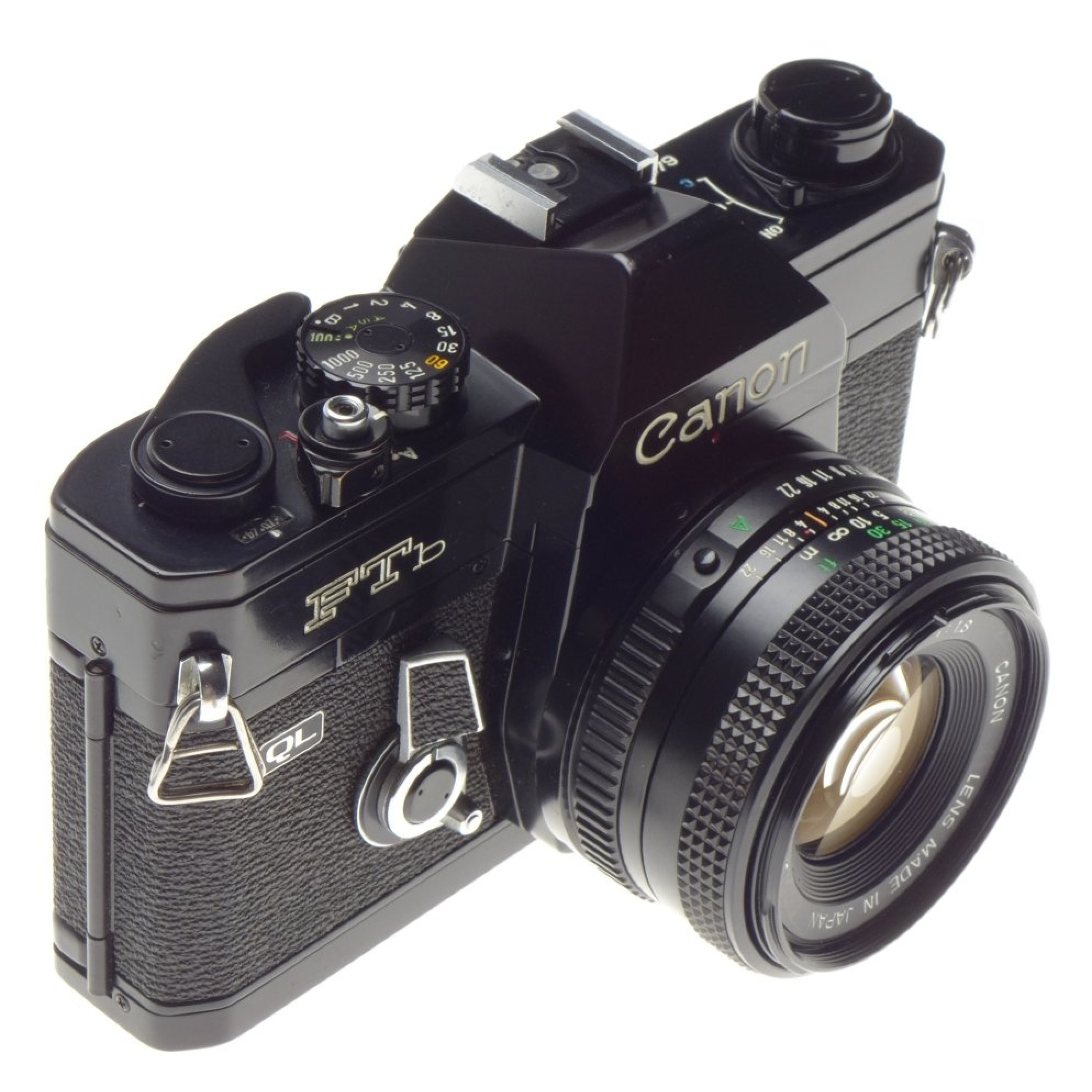 CANON FTb QL black classic vintage SLR 35mm film camera FD 50mm 1