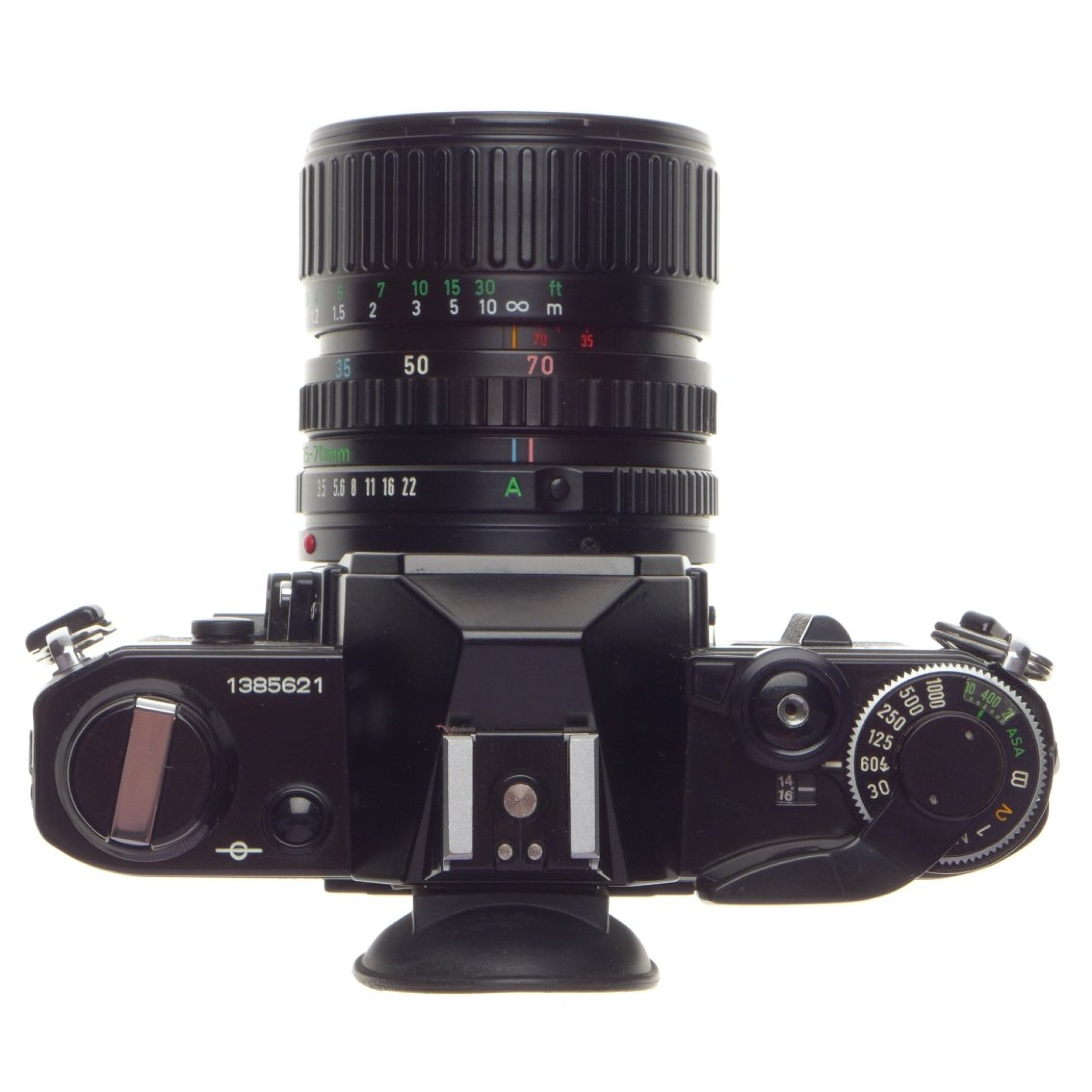 Canon AE-1 black SLR 35mm vintage film camera FD Zoom 35-70mm lens