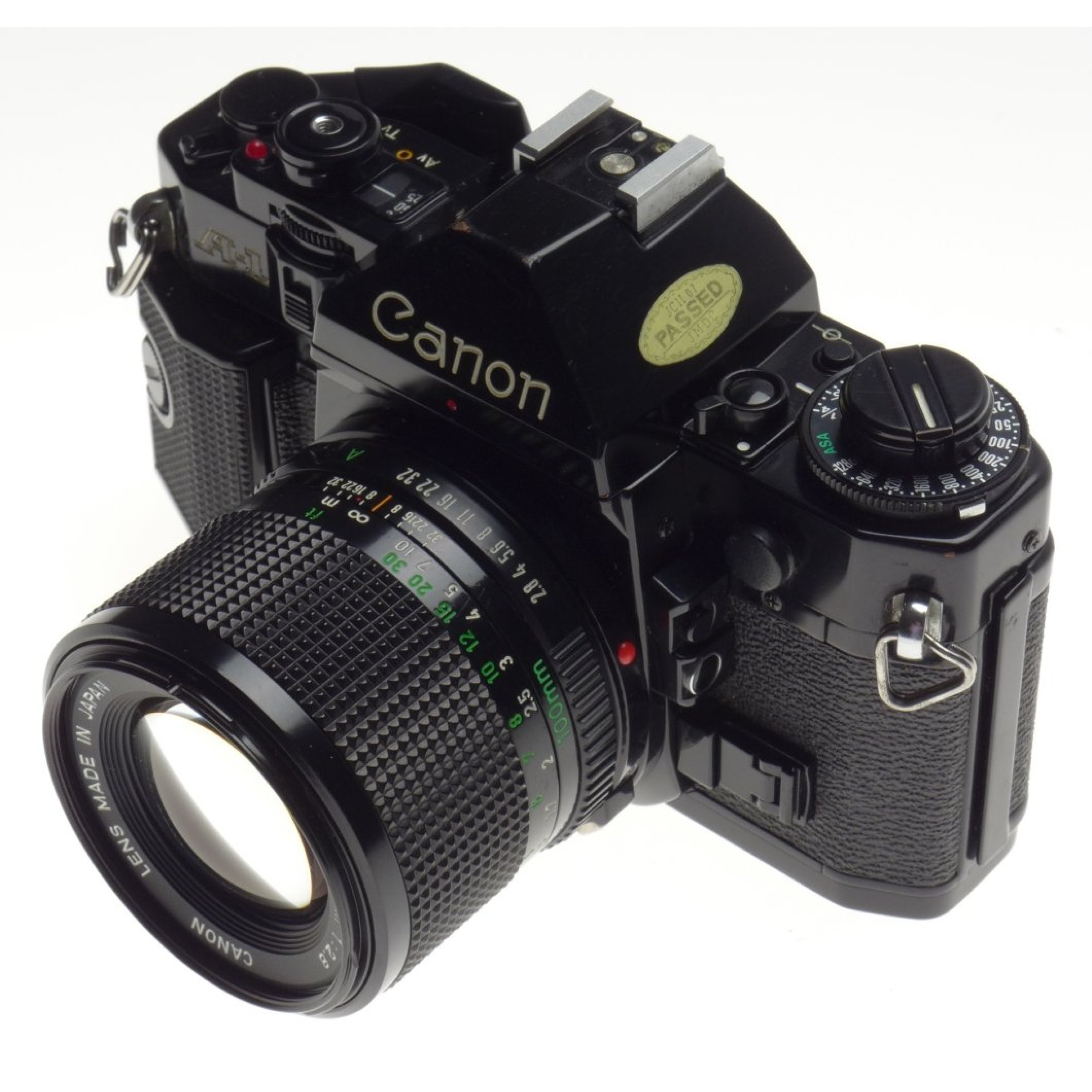 【動作品】Canon　A1 MARK Ⅱ　A1M2　Hi8　8mm対応　希少 Black CANON A1 SLR 35mm film camera portrait lens 2.8/100 FD 100mm