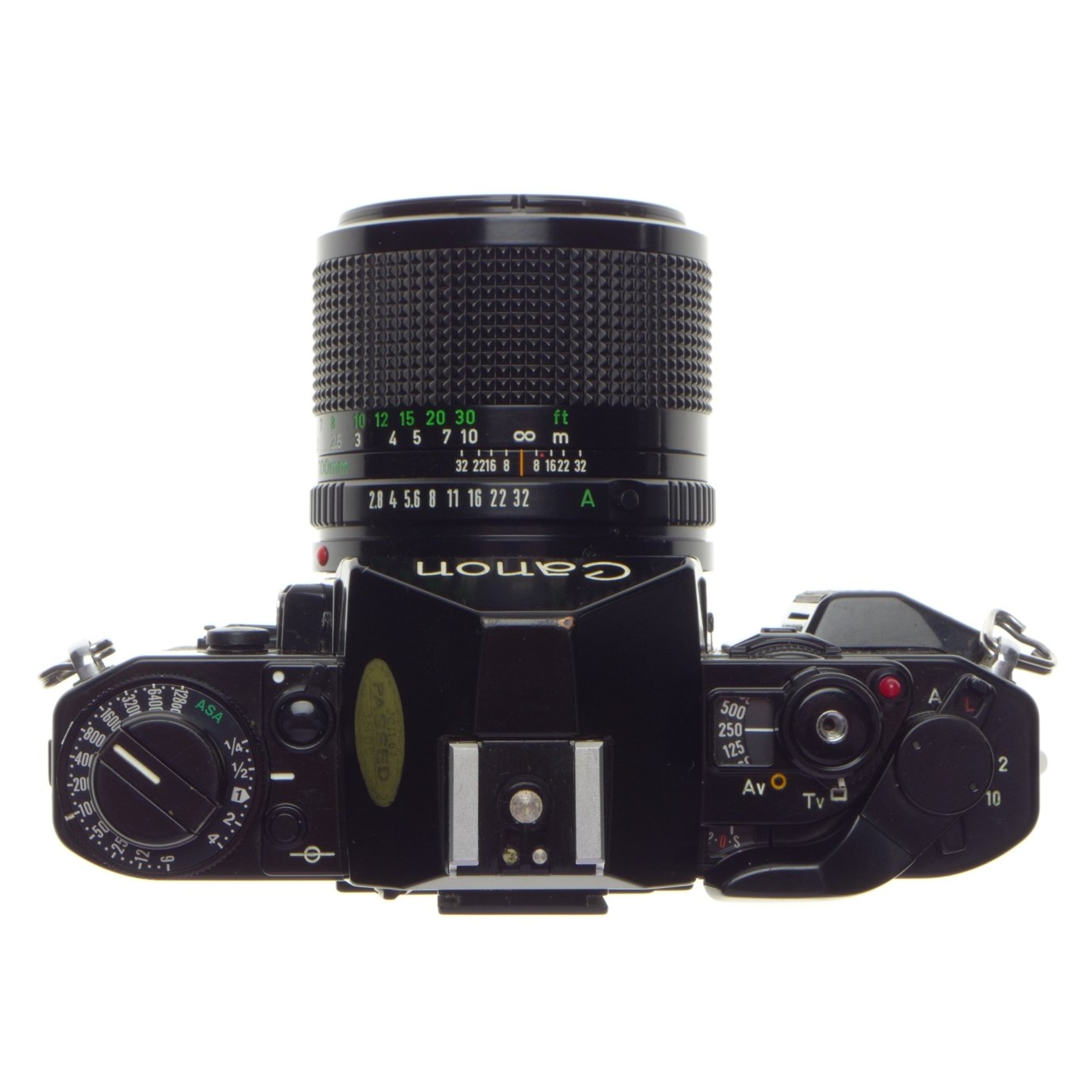 Black CANON A1 SLR 35mm film camera portrait lens 2.8/100 FD 100mm