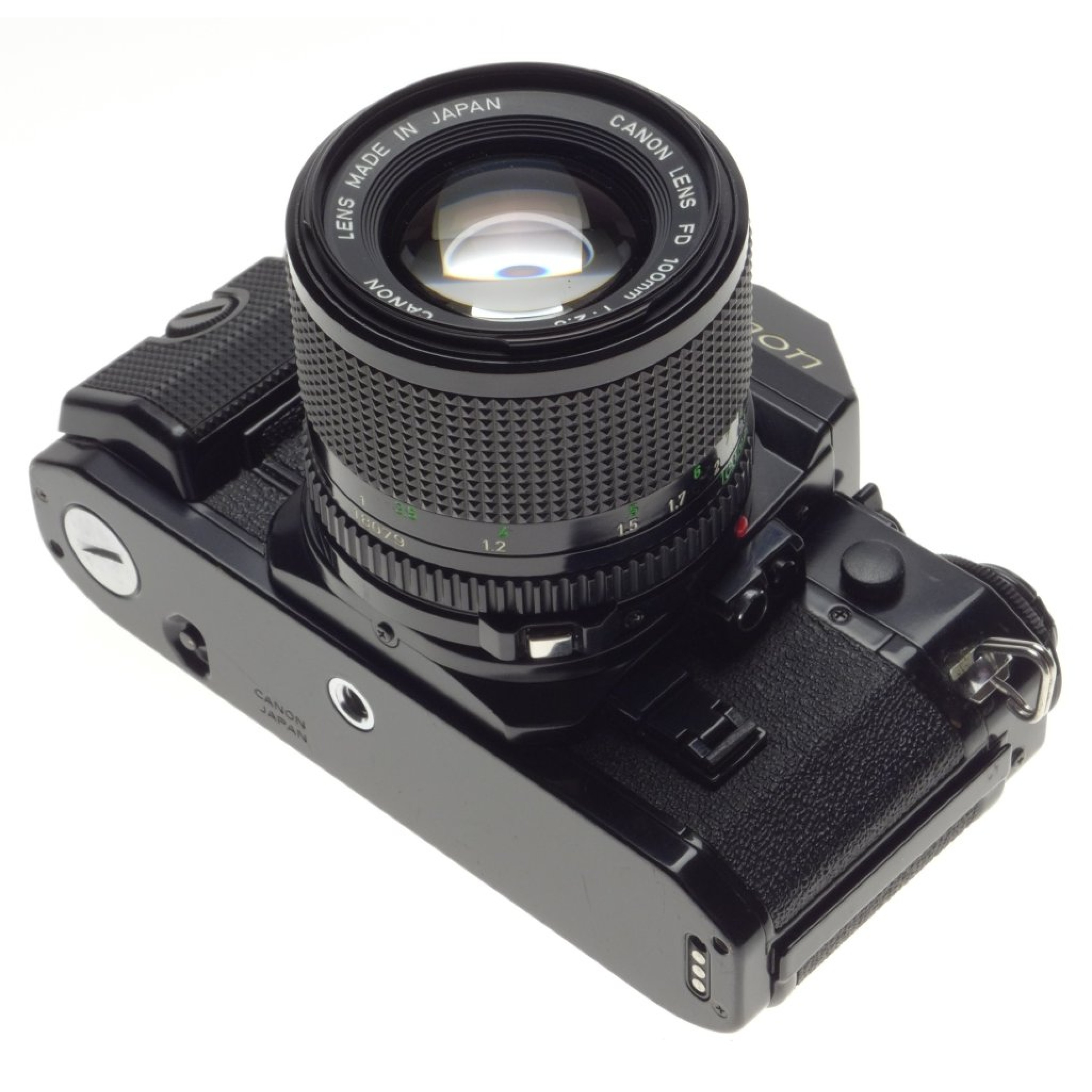 Black CANON A1 SLR 35mm film camera portrait lens 2.8/100 FD 100mm