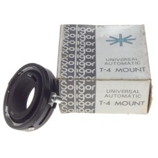 MIR Universal Automatic T-4 SLR 35mm camera lens mount adapter boxed Miranda SE