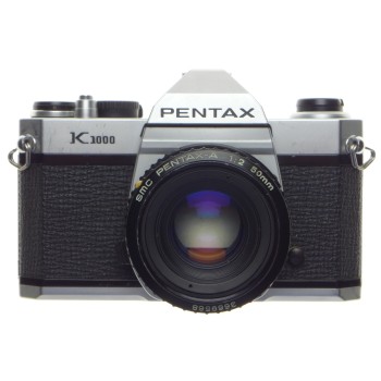 Pentax K1000 35mm SLR camera body SMC Pentax-A 1:2 f=50mm Lens 2/50mm