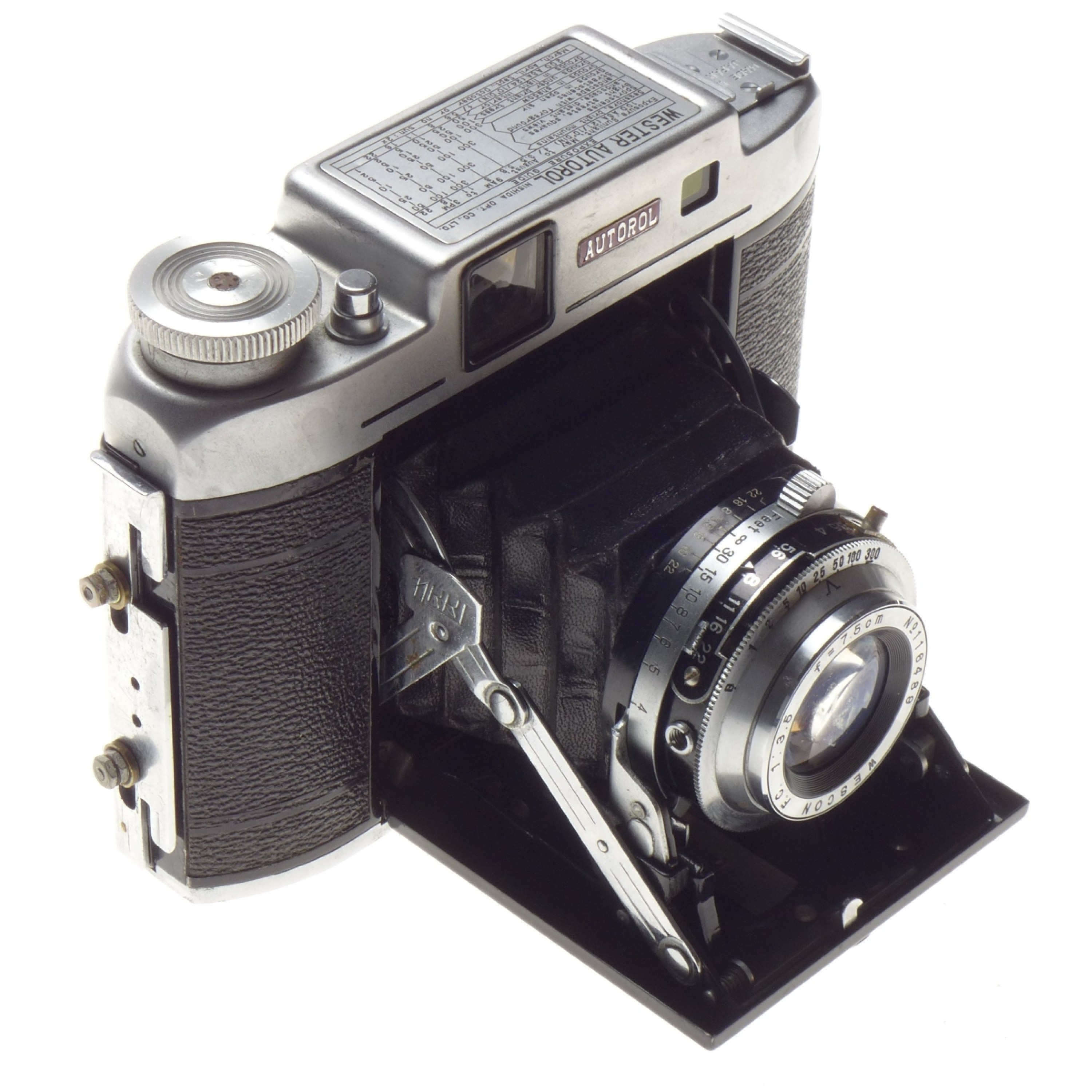 フィルムカメラ NKK WESTER SIX AUTOROL G0318-0130-371-1v N.K.K Nishida Kougaku Wester Autorol Spring Camera 3.5 f=7,5cm