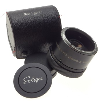 Soligor Auto Tele Converter 3x fits Canon SLR vintage film caps
