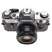 CANON AE-1 chrome 35mm SLR film Classic camera with FD 50 1:1.8 lens with strap and cap