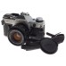 CANON AE-1 chrome 35mm SLR film Classic camera with FD 50 1:1.8 lens with strap and cap