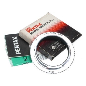 Asahi Pentax K 52mm Reverse Adapter Original Box Instructions