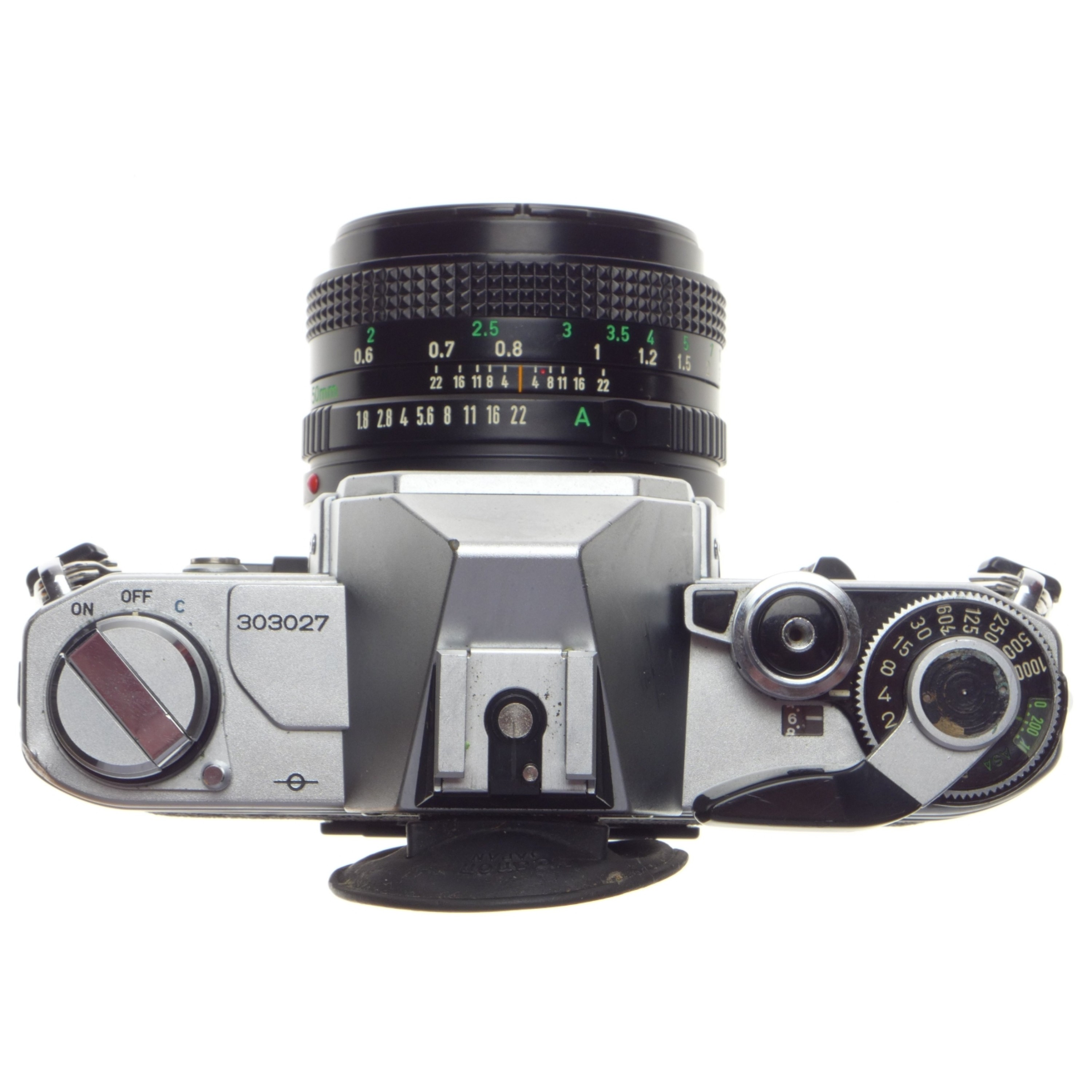 CANON AT-1 vintage 35mm SLR film camera FD 50mm 1.8 clean coated