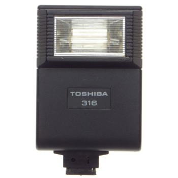TOSHIBA 316 vintage analogue hot shoe flash for vintage 35mm film cameras