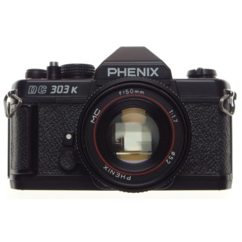 PHENIX DC 303 K NEW IN BOX vintage 35mm SLR film camera 1.7 f=50mm lens cap case box 1.7/50
